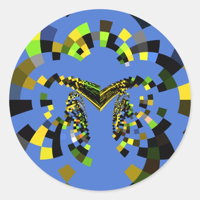 Sticker Rond M Bleu (Devant)