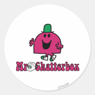 Sticker Rond M. Chatterbox Logo et téléphone