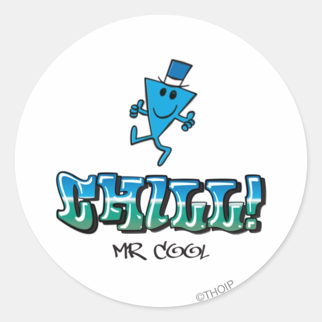 Sticker Rond M. Cool Chilling Out (Devant)