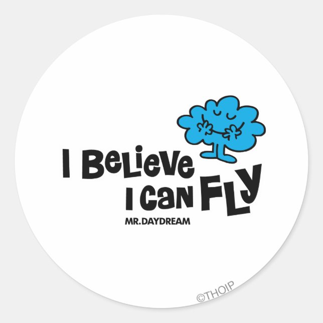 Sticker Rond M. Daydream Pense Qu'Il Peut Voler (Devant)