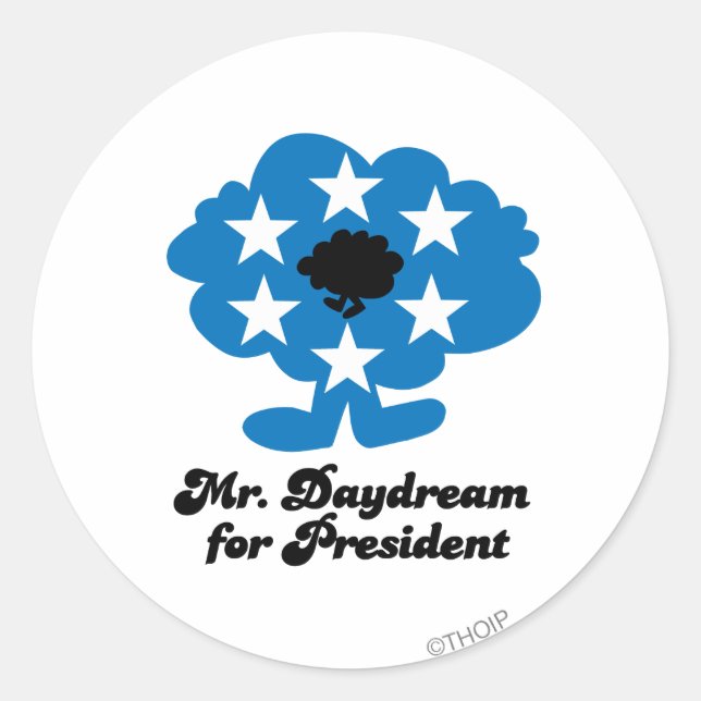 Sticker Rond M. Daydream Pour Le Président (Devant)