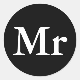 Sticker Rond M. et Mme.   élégant couple moderne assorti