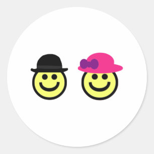 Sticker Rond M. et Mme Face