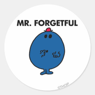 Sticker Rond M. Forgetful   Ce Que Je Faisais