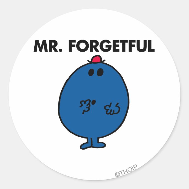 Sticker Rond M. Forgetful | Ce Que Je Faisais (Devant)