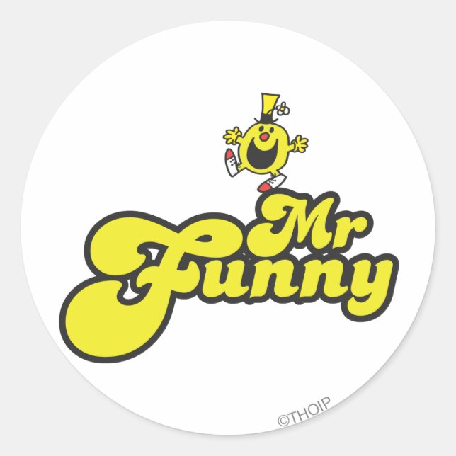 Sticker Rond M. Funny Dansant En Son Nom (Devant)