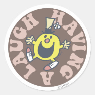 Sticker Rond M. Funny Rire