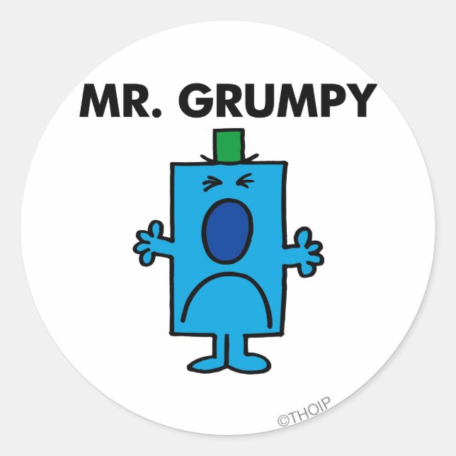 Sticker Rond M. Grumpy | Face de givre (Devant)