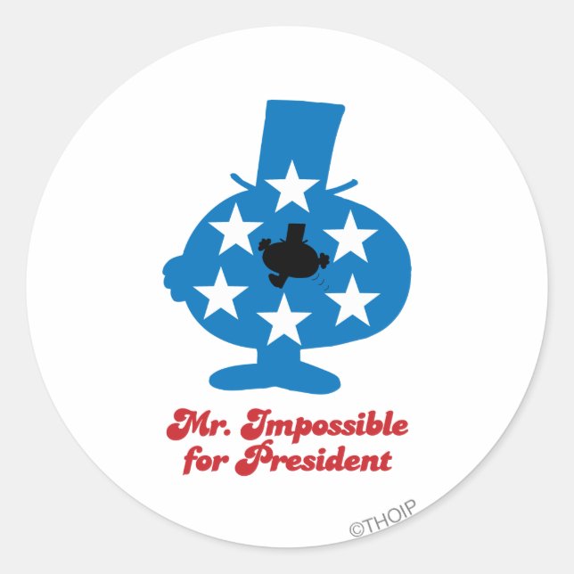 Sticker Rond M. Impossible Pour Le Président (Devant)