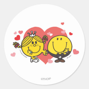 Sticker Rond M. Men Little Miss Mariage Heureux Sunshine