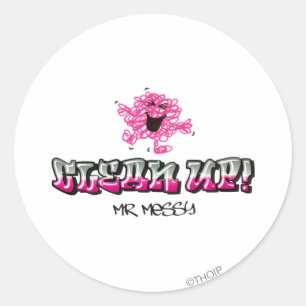 Sticker Rond M. Messy Dit Nettoyer