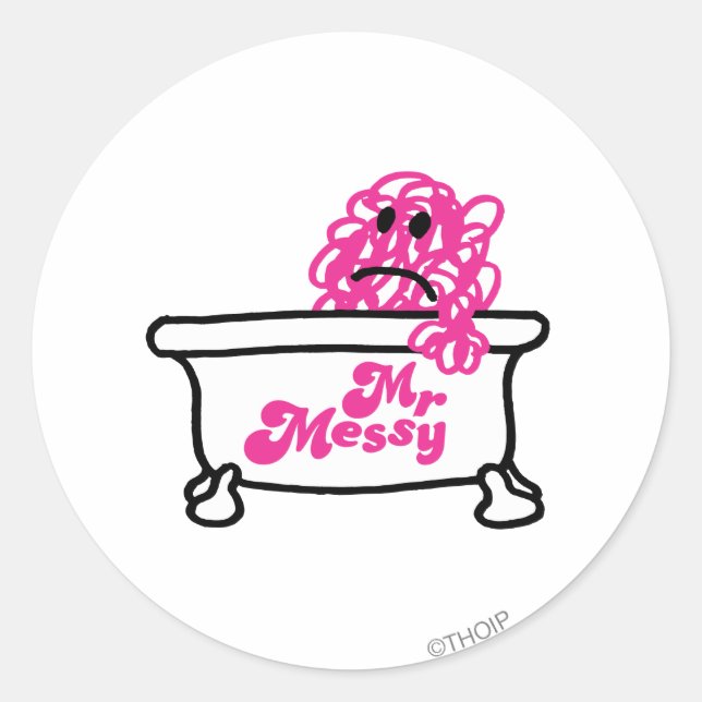 Sticker Rond M. Messy | Logo de la baignoire (Devant)