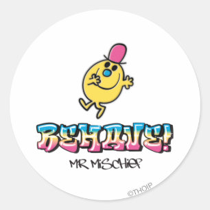 Sticker Rond M. Mischief   Comporter
