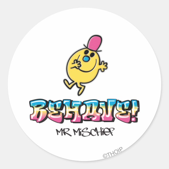 Sticker Rond M. Mischief | Comporter (Devant)