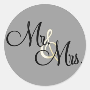 Sticker Rond M. & Mme