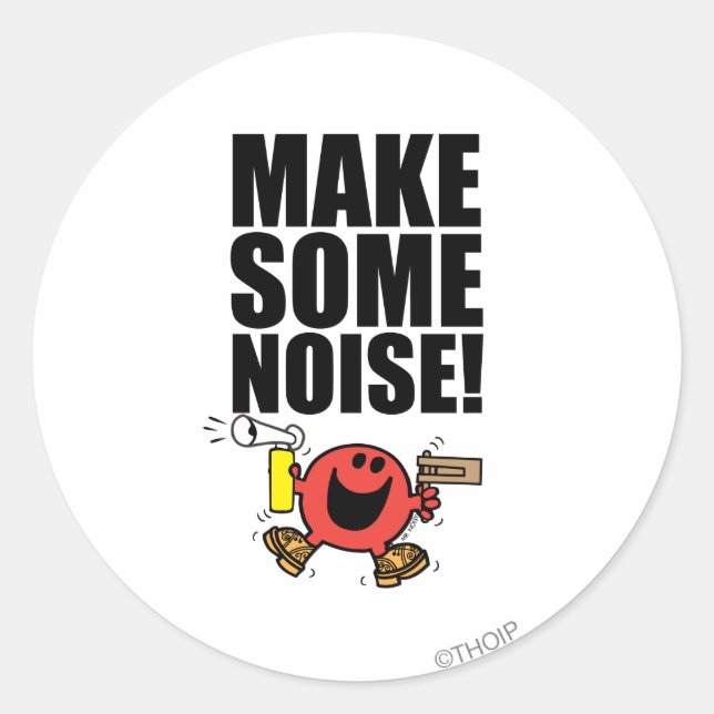 Sticker Rond M. Noisy | Faire Du Bruit (Devant)