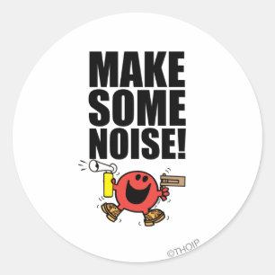 Sticker Rond M. Noisy Faire Du Bruit