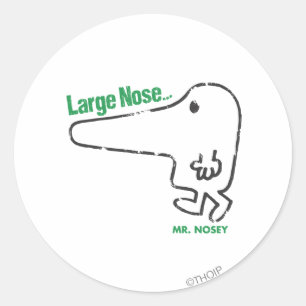 Sticker Rond M. Nosey   Gros nez