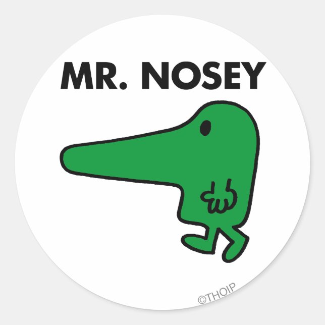 Sticker Rond M. Nosey | Mener Par Un Nez (Devant)