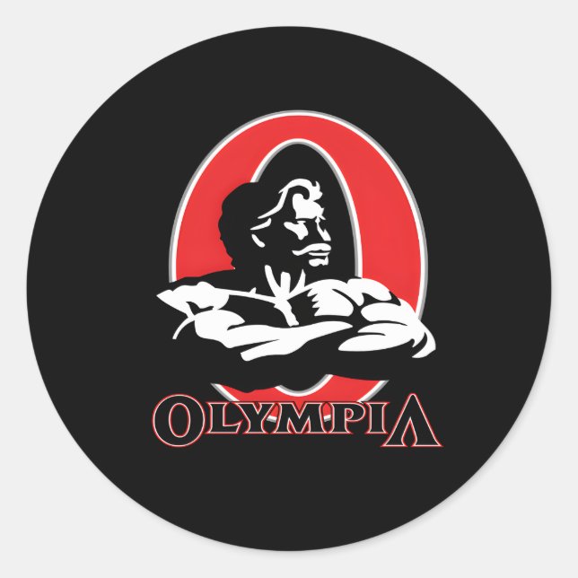 Sticker Rond M. Olympia Bodybuilding Fitness Gym (Devant)