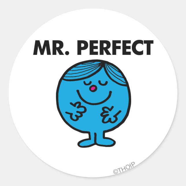Sticker Rond M. Perfect | Contenu silencieux (Devant)