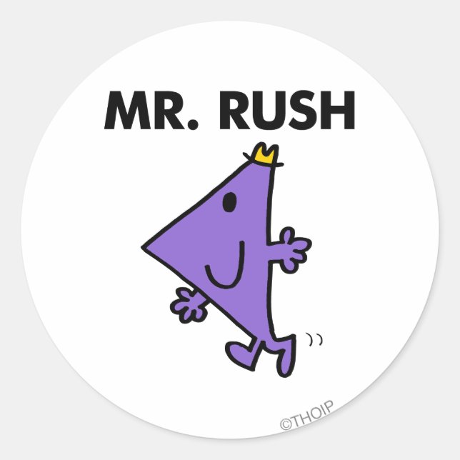 Sticker Rond M. Rush | Rythme rapide (Devant)