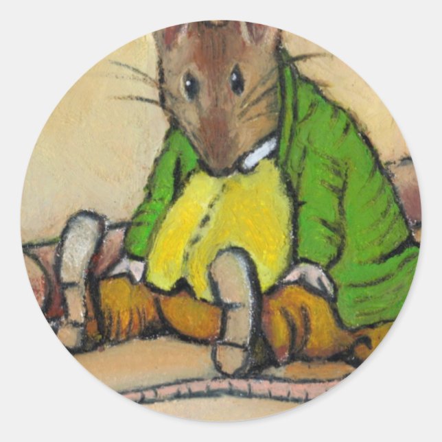 STICKER ROND M. SAMUEL WHISKERS, APRÈS BEATRIX POTTER (Devant)