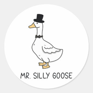 Sticker Rond M. Silly Goose Et Mme Silly Goose Couple Matchi