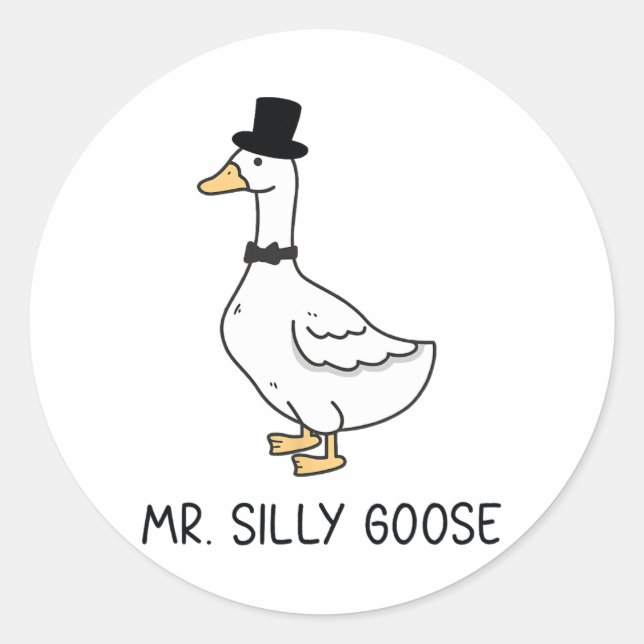 Sticker Rond M. Silly Goose Et Mme Silly Goose Couple Matchi (Devant)