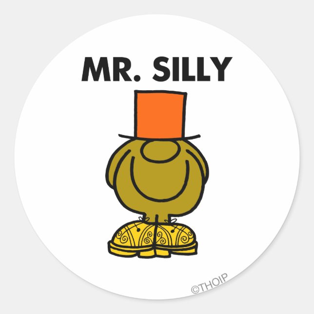 Sticker Rond M. Silly | Yeux cachés (Devant)