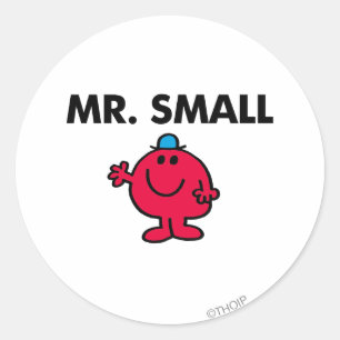 Sticker Rond M. Small Waving Bonjour
