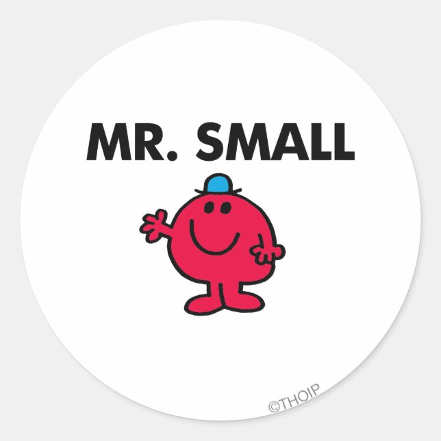 Sticker Rond M. Small Waving Bonjour (Devant)