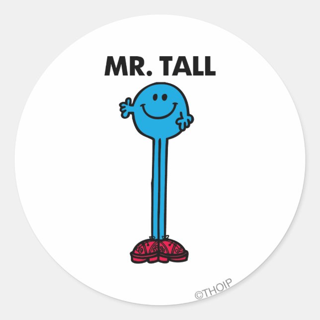 Sticker Rond M. Tall | Haut debout (Devant)
