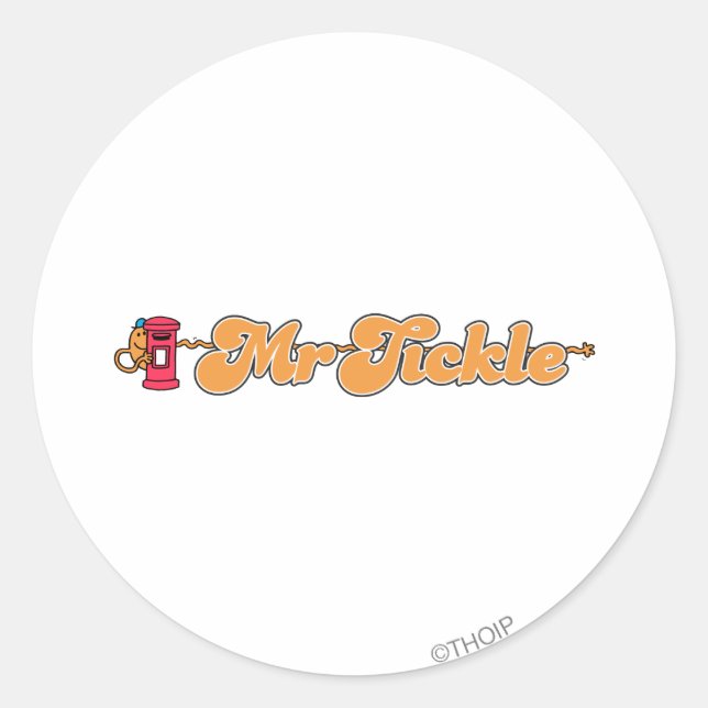 Sticker Rond M. Tickle | Rester caché (Devant)