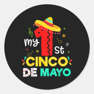 Sticker Rond Ma 1ère Fiesta Cinco De Mayo Fiesta Baby Boys Girl