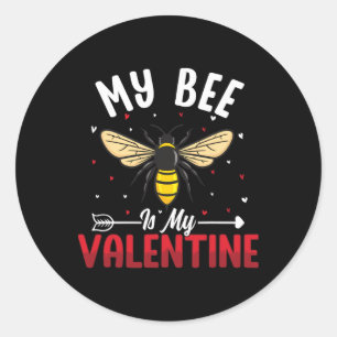 Sticker Rond Ma abeille est mon amant de miel romantique doux d