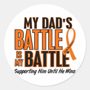 Sticker Rond Ma bataille pour papa Leukémie