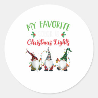 Sticker Rond Ma Couleur Préférée Est Les Lumières De Noël Gn