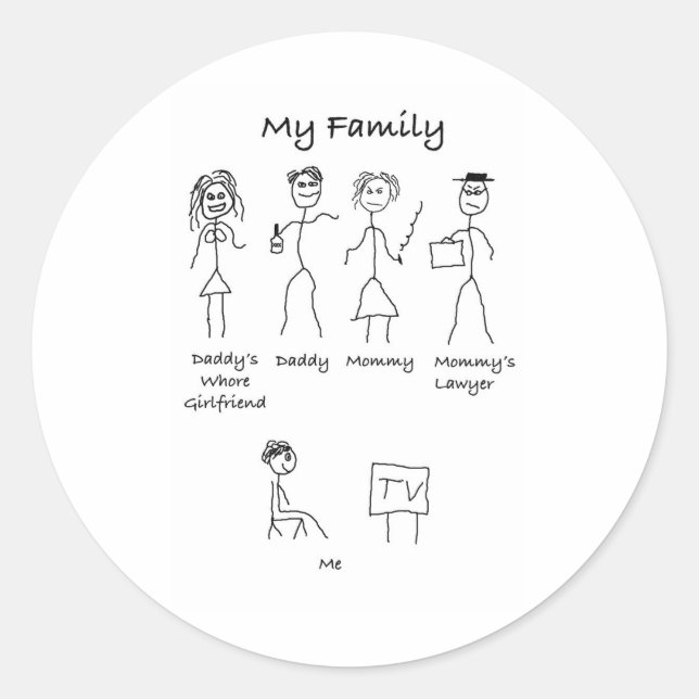Sticker Rond Ma famille-4 (Devant)