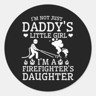 Sticker Rond Ma Fille Pompier Chemise Pride Papa