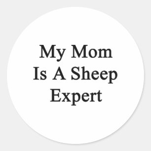 Sticker Rond Ma maman est un expert en matière de moutons