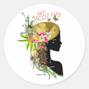Sticker Rond Ma mélamine Casquette d'Ascot
