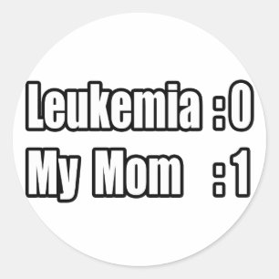Sticker Rond Ma mère bat la leucémie (tableau de bord)