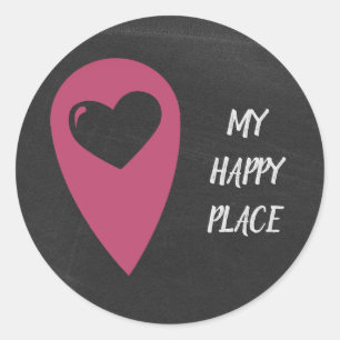Sticker Rond Ma place heureuse
