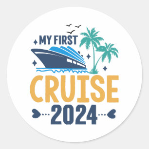 Sticker Rond Ma première croisière 2024