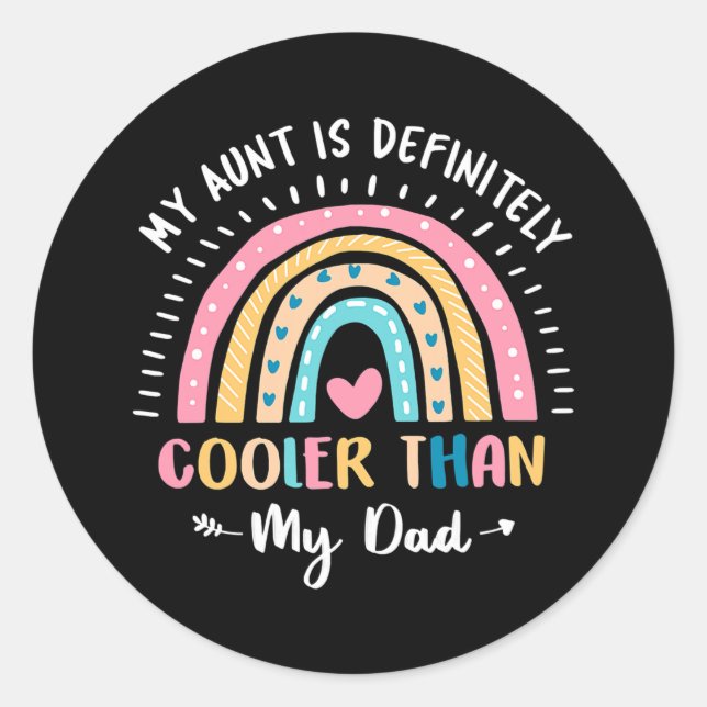 Sticker Rond Ma Tante Est Certainement Glacière Que Ma Tante Pa (Devant)