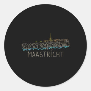 Sticker Rond Maastricht Pays-Bas Main Tirée