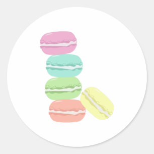 Sticker Rond Macaron français