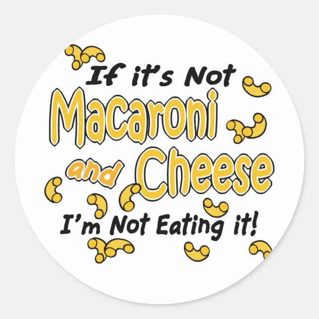 Sticker Rond Macaroni et fromage (Devant)