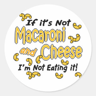 Sticker Rond Macaroni et fromage